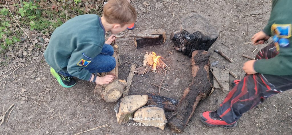 fire lighting with beavers